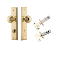 Iver Door Knob Guildford Stepped Privacy Polished Brass Inbuilt Privacy Kit