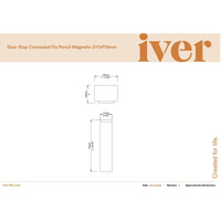 Iver Door Stop Concealed Fix Pencil Magnetic Signature Brass