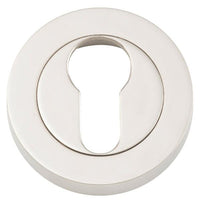 Iver Escutcheon Euro Concealed Fix Round Pair Polished Nickel
