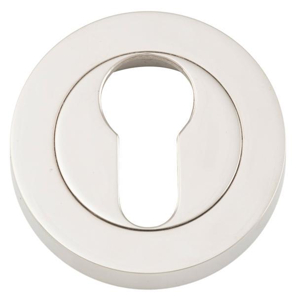 Iver Escutcheon Euro Concealed Fix Round Pair Polished Nickel