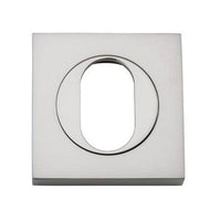 Iver Escutcheon Oval Square Pair Satin Nickel