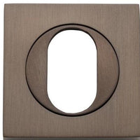 Iver Escutcheon Oval Square Pair Signature Brass