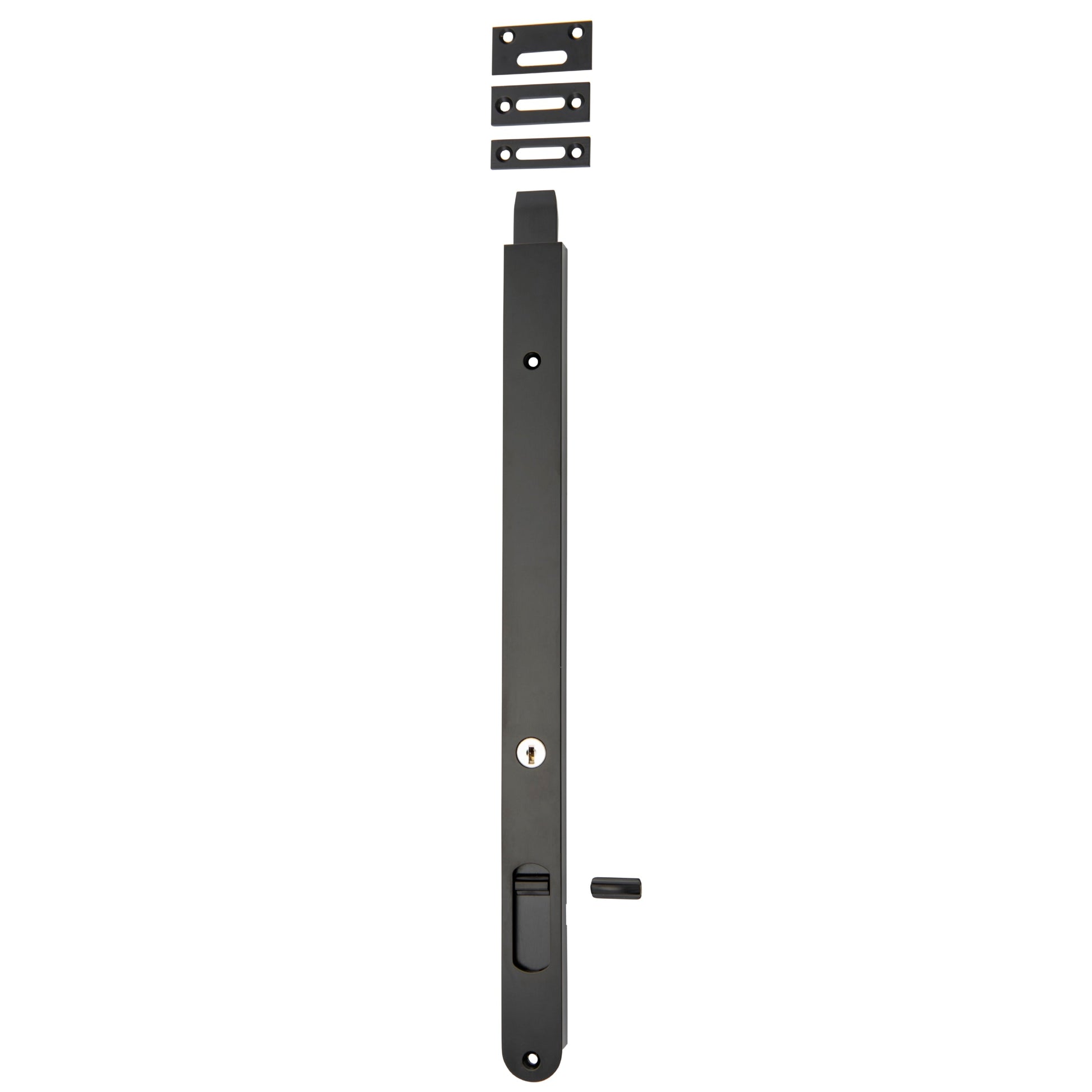 Iver Flush Bolt Locking Matt Black H400mm