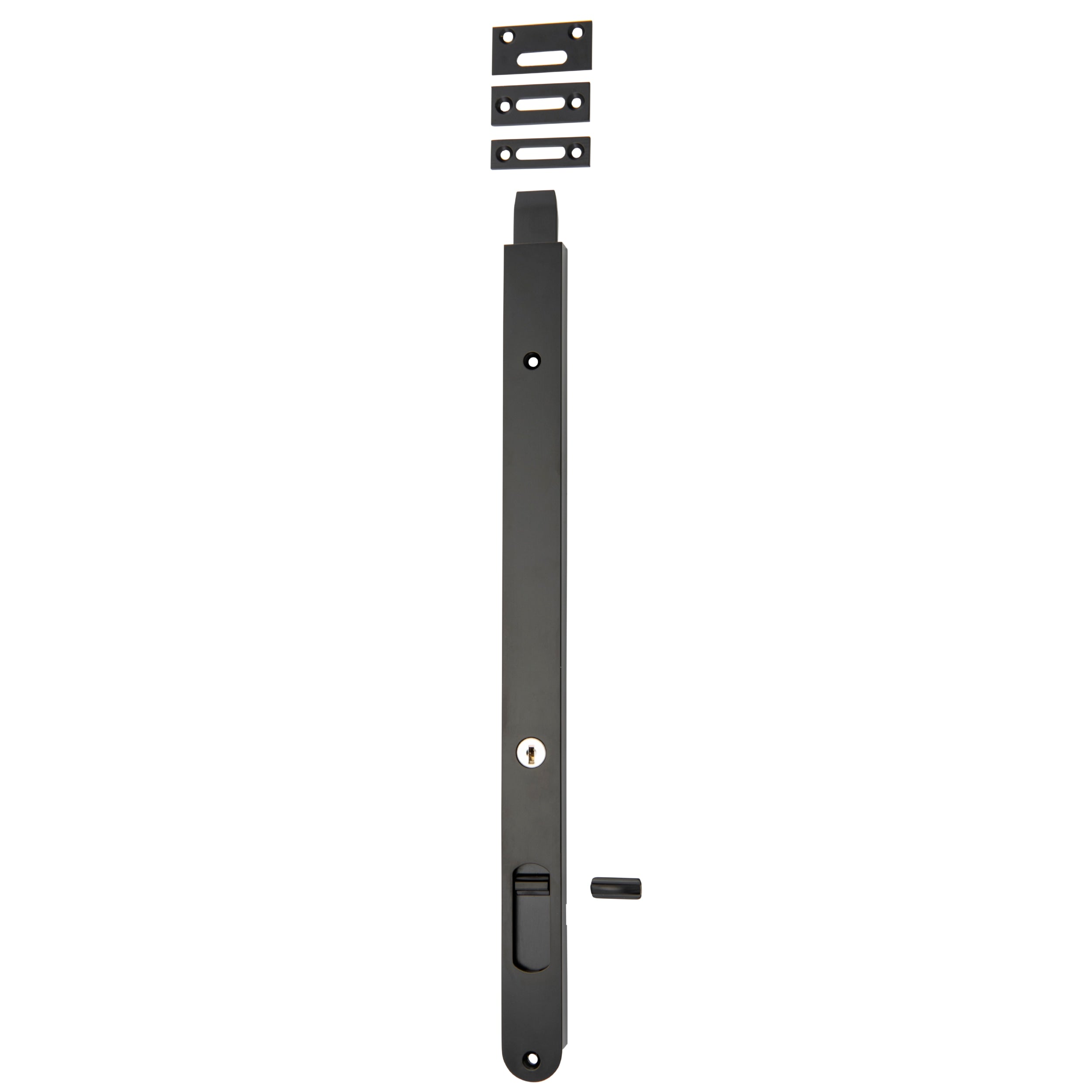Iver Flush Bolt Locking Matt Black H400mm