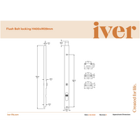 Iver Flush Bolt Locking Polished Chrome H400mm