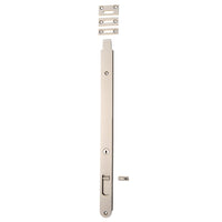Iver Flush Bolt Locking Satin Nickel H400mm