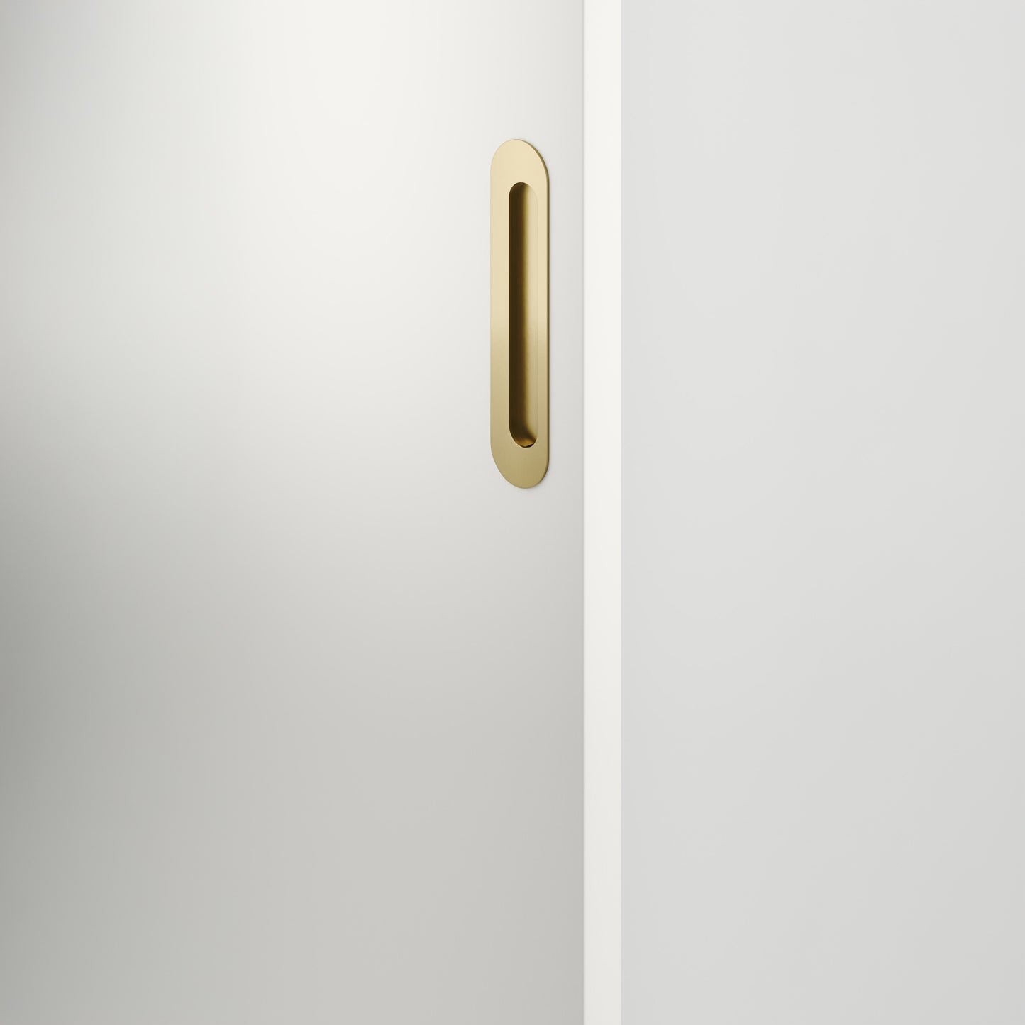 Iver Flush Pull Puerto Oval Brushed Gold PVD