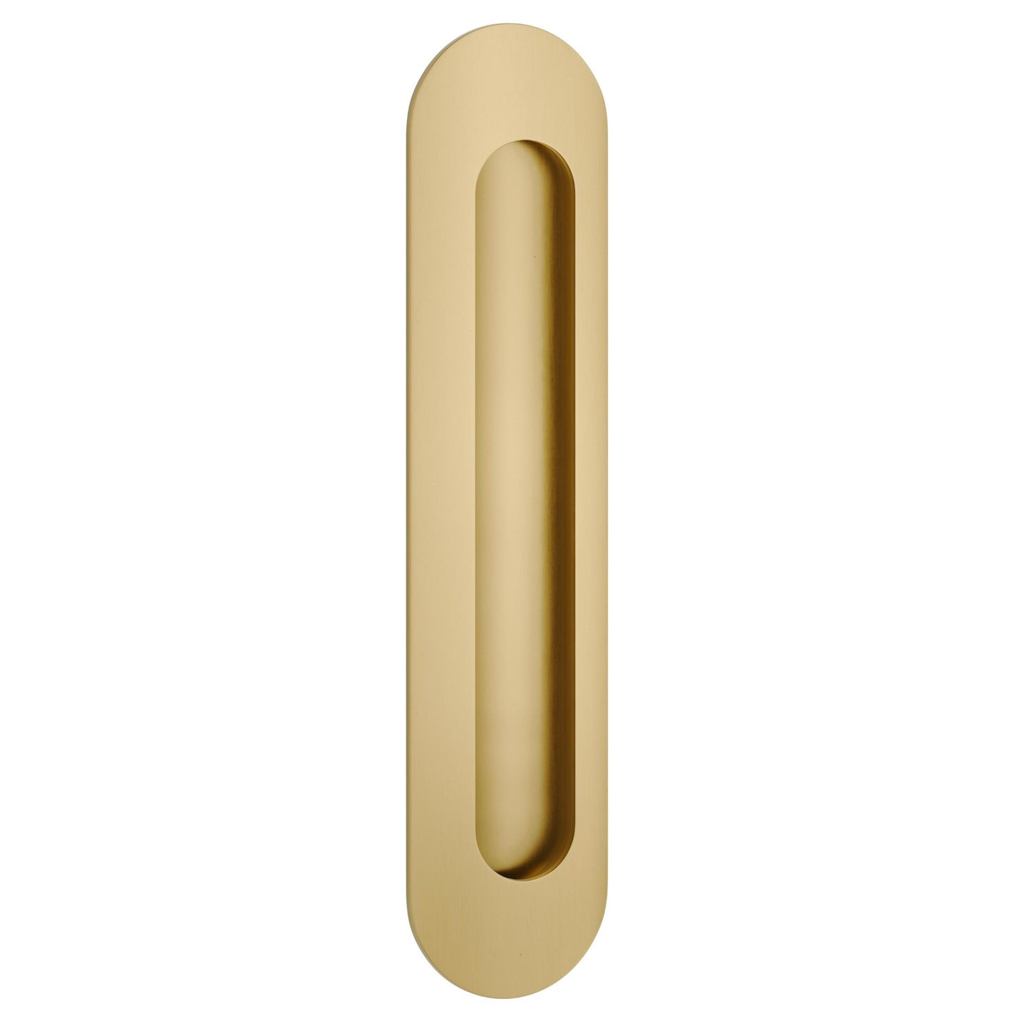 Iver Flush Pull Puerto Oval Brushed Gold PVD