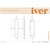 Iver Flush Pull Puerto Oval Satin Nickel