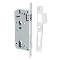 Iver Mortice Lock Roller Euro Polished Chrome CTC85mm Backset 45mm