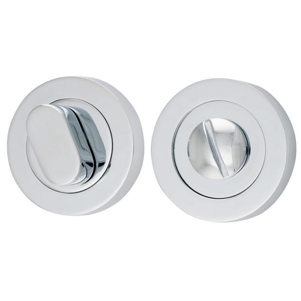 Iver Privacy Turn Oval Concealed Fix Round Polished Chrome