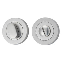 Iver Privacy Turn Oval Concealed Fix Round Satin Nickel