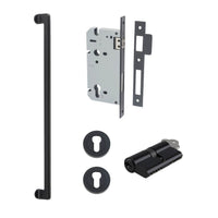 Iver Pull Handle Baltimore Key/Key Matt Black Entrance Kit