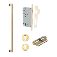 Iver Pull Handle Baltimore Key/Key Polished Brass Entrance Kit