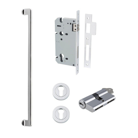 Iver Pull Handle Baltimore Key/Key Polished Chrome Entrance Kit