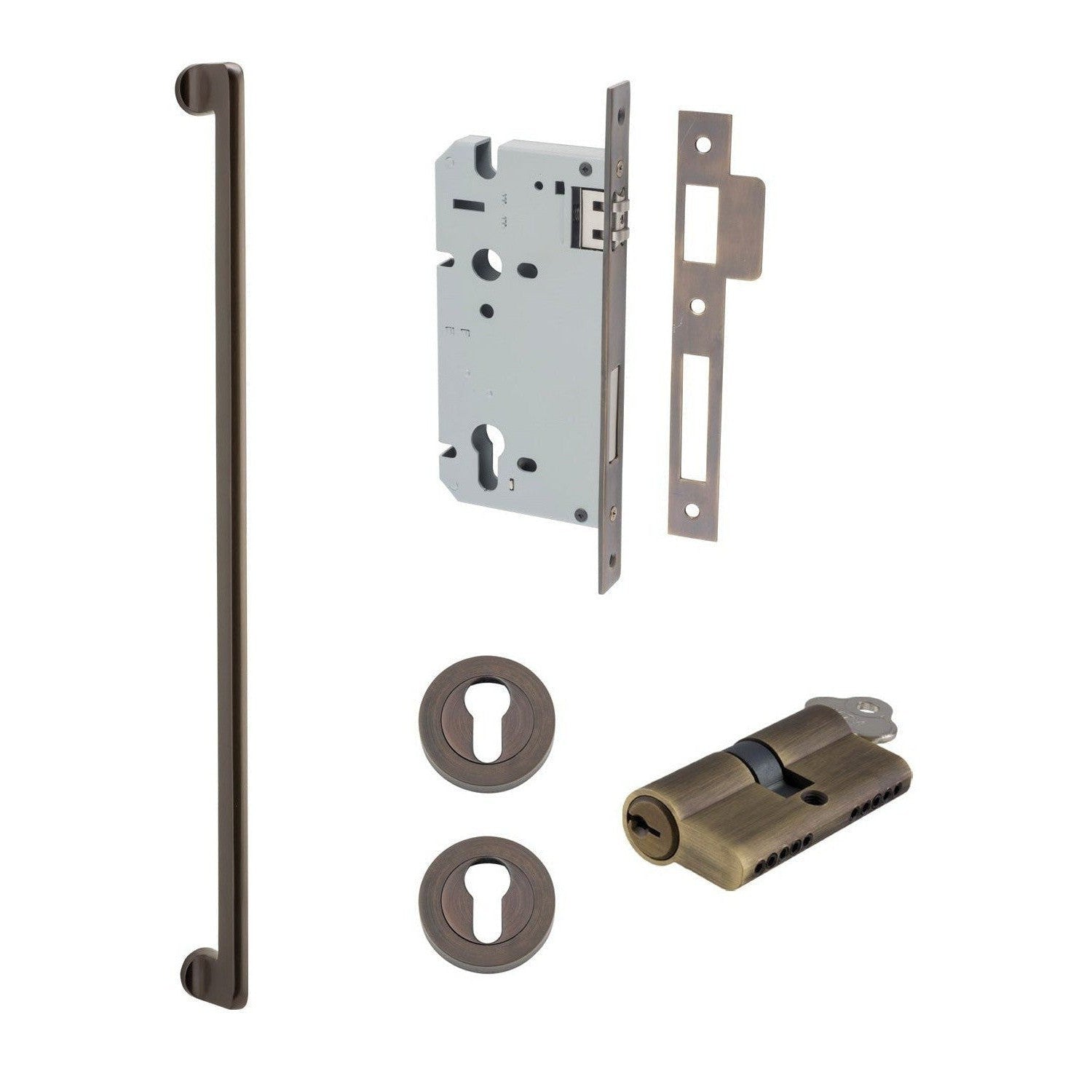 Iver Pull Handle Baltimore Key/Key Signature Brass Entrance Kit