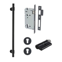 Iver Pull Handle Helsinki Key/Key Matt Black CTC450mm Entrance Kit