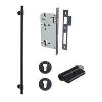 Iver Pull Handle Helsinki Key/Key Matt Black CTC600mm Entrance Kit
