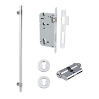 Iver Pull Handle Helsinki Key/Key Polished Chrome CTC600mm Entrance Kit