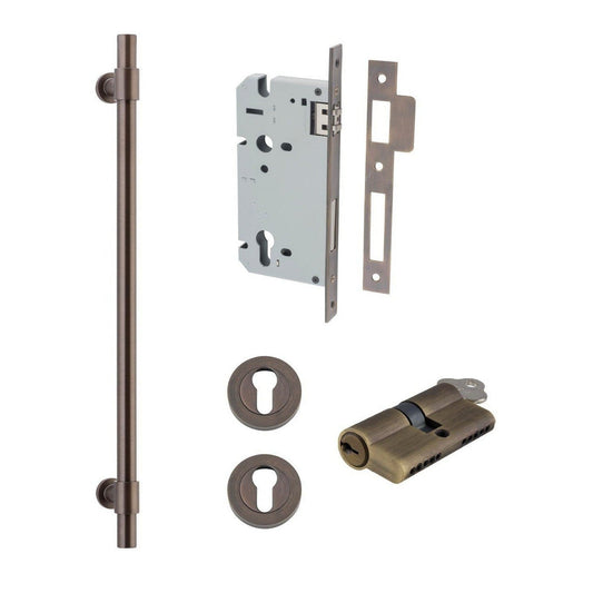 Iver Pull Handle Helsinki Key/Key Signature Brass CTC450mm Entrance Kit
