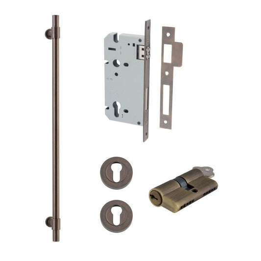 Iver Pull Handle Helsinki Key/Key Signature Brass CTC600mm Entrance Kit