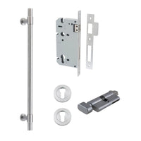 Iver Pull Handle Helsinki Key/Thumb Brushed Chrome CTC450mm Entrance Kit