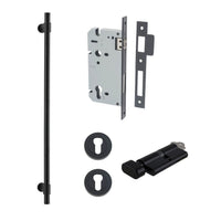 Iver Pull Handle Helsinki Key/Thumb Matt Black CTC600mm Entrance Kit