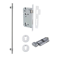 Iver Pull Handle Helsinki Key/Thumb Polished Chrome CTC600mm Entrance Kit