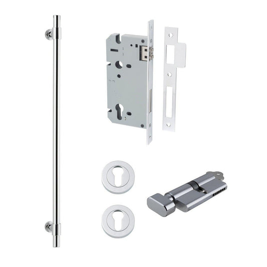 Iver Pull Handle Helsinki Key/Thumb Polished Chrome CTC600mm Entrance Kit