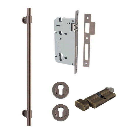 Iver Pull Handle Helsinki Key/Thumb Signature Brass CTC450mm Entrance Kit