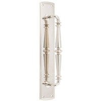 Iver Pull Handle Sarlat Backplate Polished Nickel 380mm