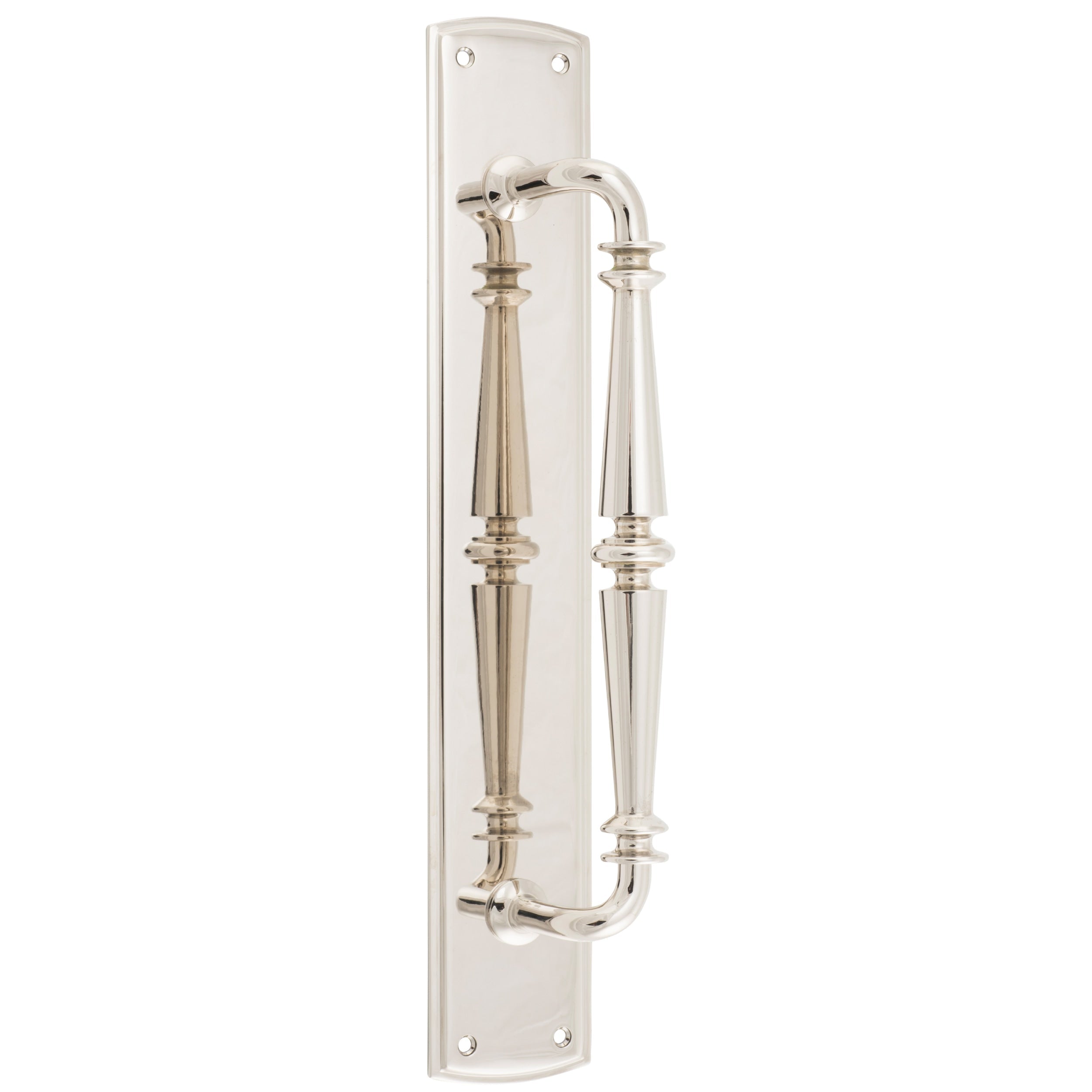 Iver Pull Handle Sarlat Backplate Polished Nickel 380mm