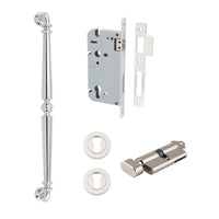 Iver Pull Handle Sarlat Key/Thumb Polished Nickel L485mm Entrance Kit