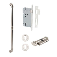 Iver Pull Handle Sarlat Key/Thumb Polished Nickel L635mm Entrance Kit