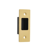 Iver Sliding Door Edge Pull Rectangular Brushed Brass H76xW28mm