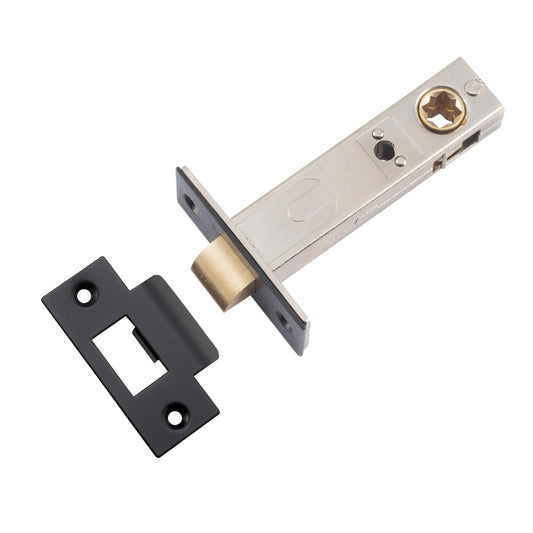 Iver Tube Latch Split Cam Hard Sprung 'T' Striker Matt Black Backset 70mm
