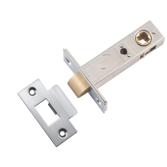 Iver Tube Latch Split Cam 'T' Striker Brushed Chrome Backset 60mm