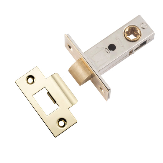 Iver Tube Latch Split Cam 'T' Striker Polished Brass Backset 45mm