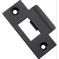 Iver Tube Latch Striker Universal 'T' To Suit Metal Door Frame Matt Black W42xH70mm