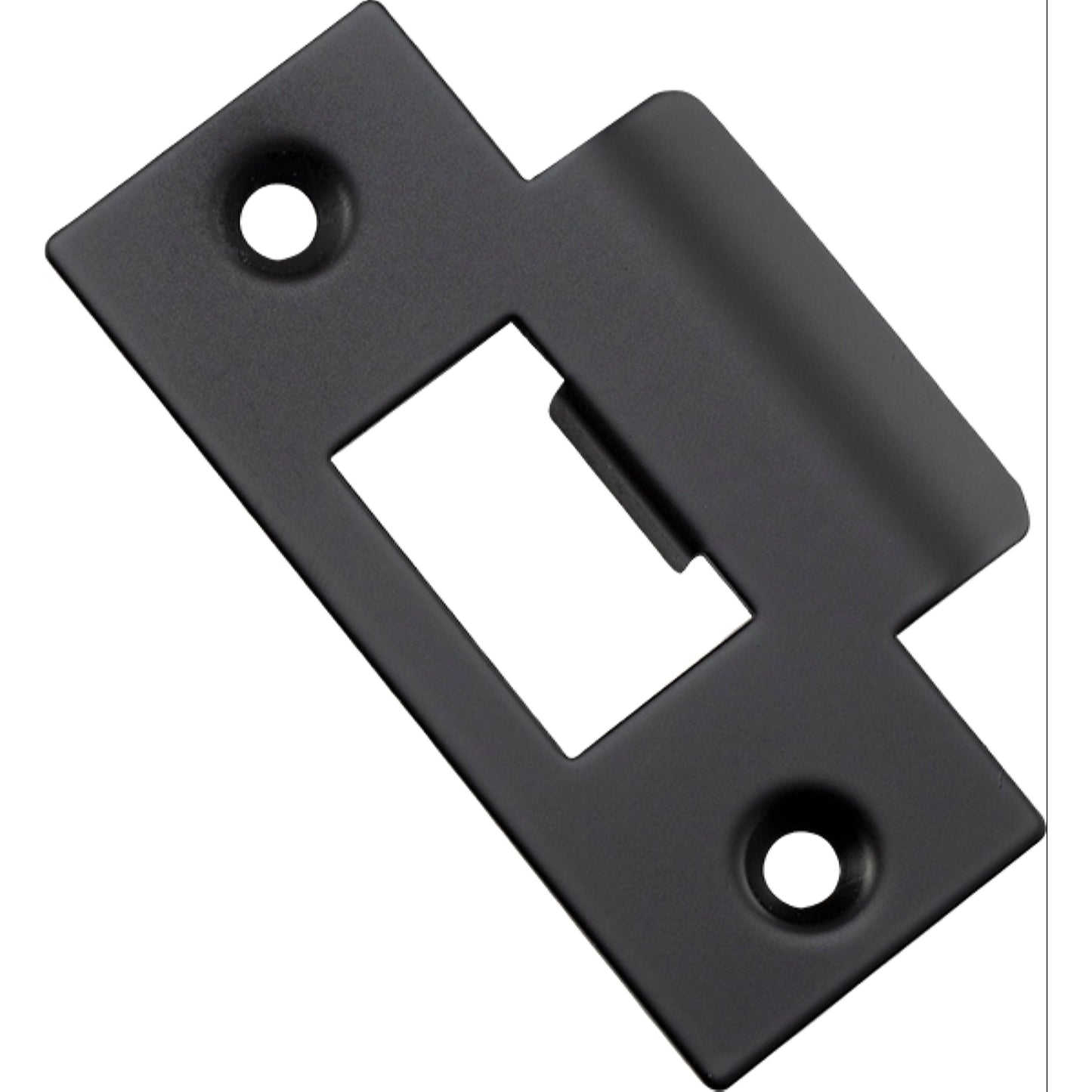 Iver Tube Latch Striker Universal 'T' To Suit Metal Door Frame Matt Black W42xH70mm