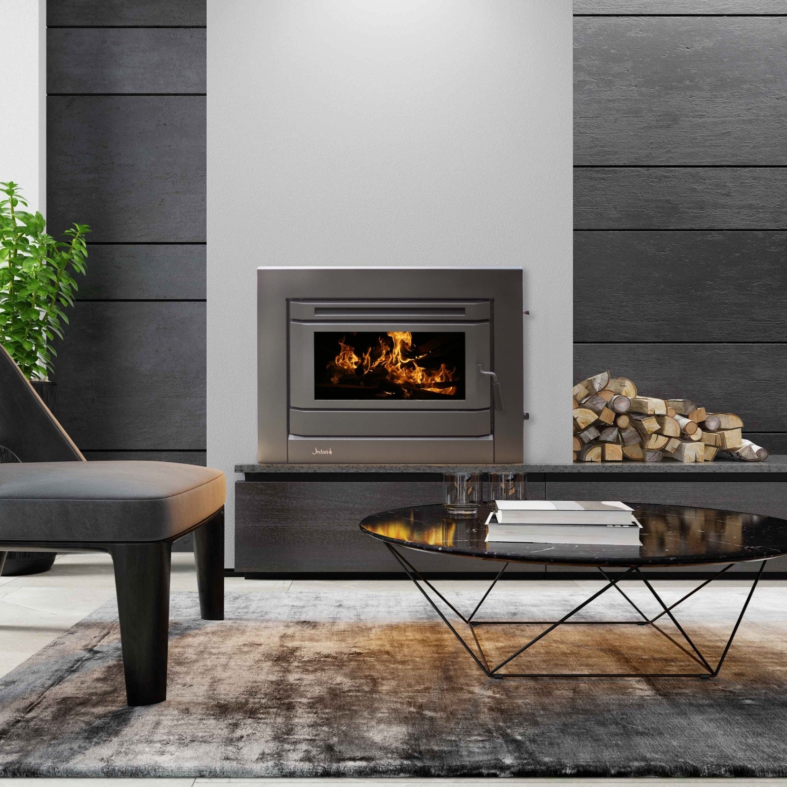 Jindara Barossa In-Built Wood Fireplace