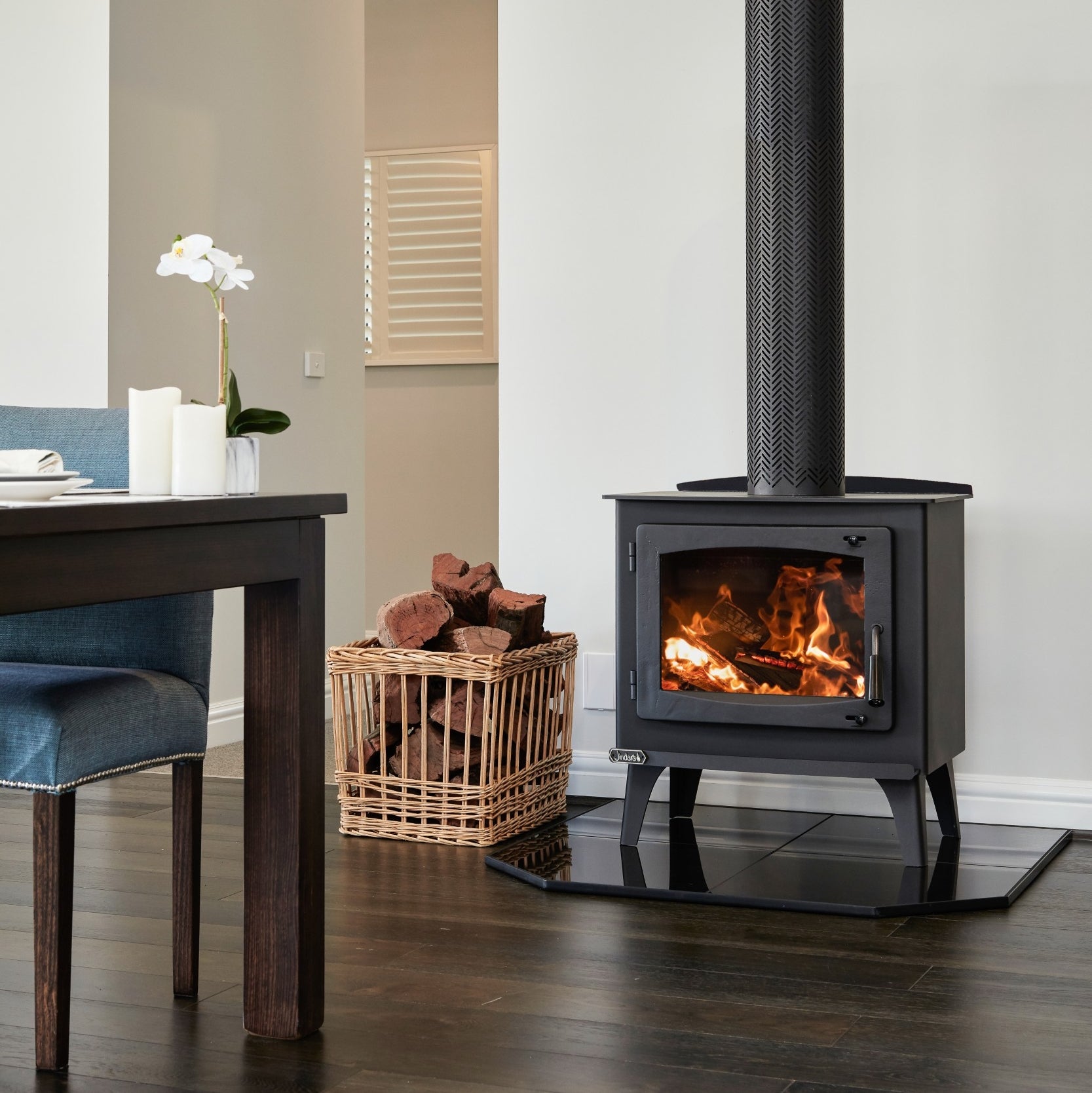 Jindara Townsend Freestanding Wood Fireplace