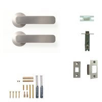 Momo Aspen Door Handle Tubular Latch Passage Set Dull Brushed Nickel