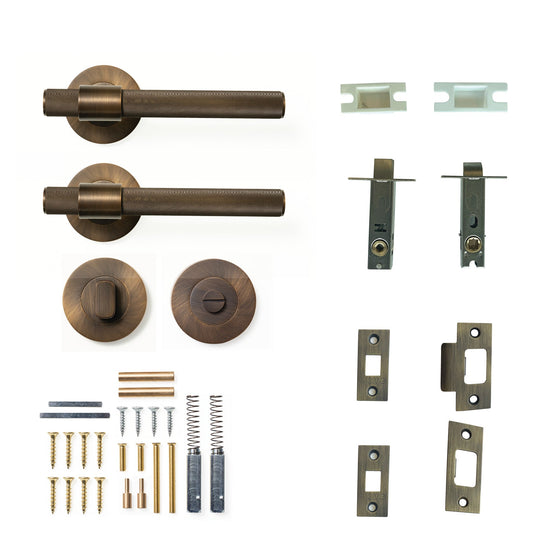 Momo Belgravia Door Handle Tubular Latch Privacy Set Bronze