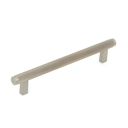 Momo Bellevue 160mm Knurled Bar Cabinet Pull Handle Dull Brushed Nickel