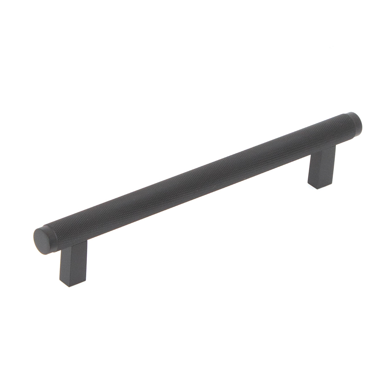 Momo Bellevue 160mm Knurled Bar Cabinet Pull Handle Matt Black