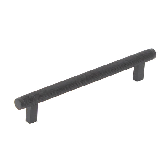 Momo Bellevue 160mm Knurled Bar Cabinet Pull Handle Matt Black