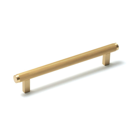 Momo Bellevue 160mm Lined Bar Cabinet Pull Handle Brushed Satin Brass