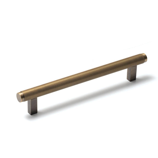 Momo Bellevue 160mm Lined Bar Cabinet Pull Handle Dark Brushed Brass
