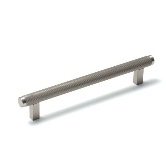Momo Bellevue 160mm Lined Bar Cabinet Pull Handle Dull Brushed Nickel